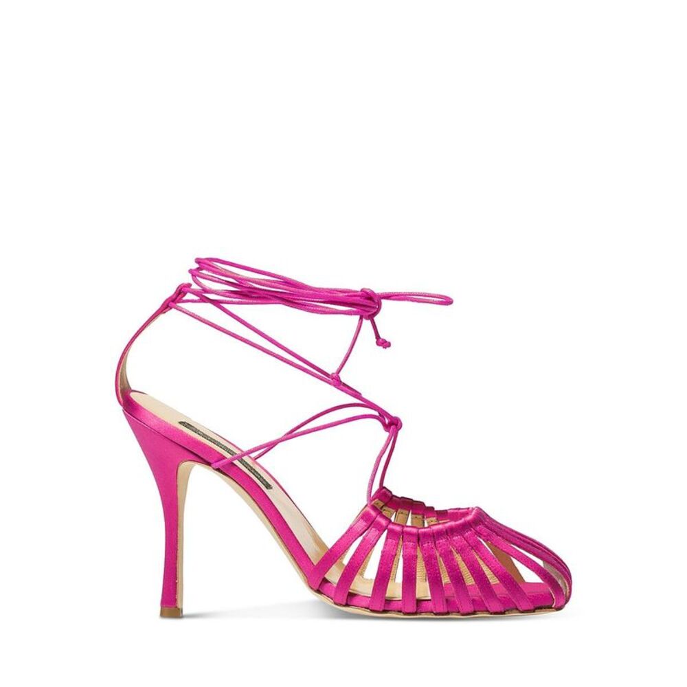 Chelsea Paris Pink Stiletto Heels with Cage Design